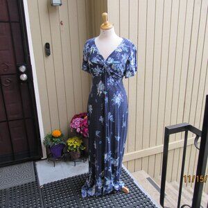 #462  WOMAN'S LONG FLORAL COMFYN DRESS BY PER UNA  (SIZE 16)